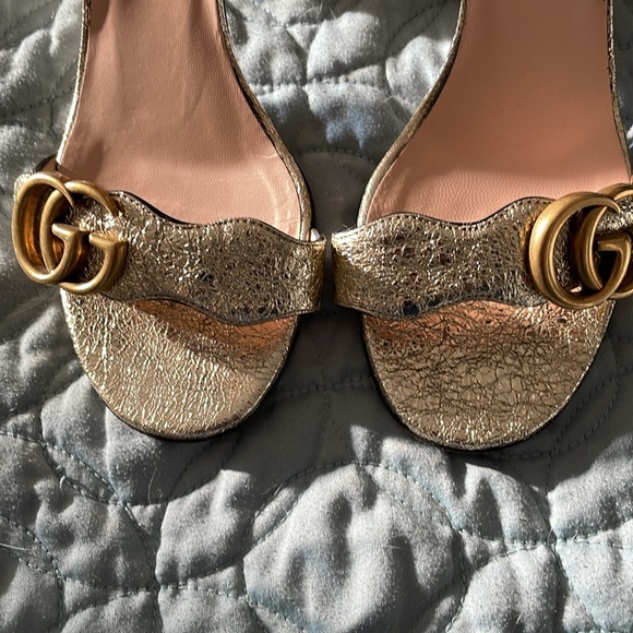 Gucci marmont metallic high heels size 36/6 - Picture 7 of 7